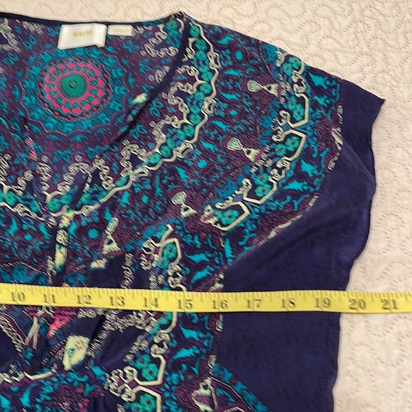 Maeve Anthropology Brand Navy Print Top - Picture 5 of 10